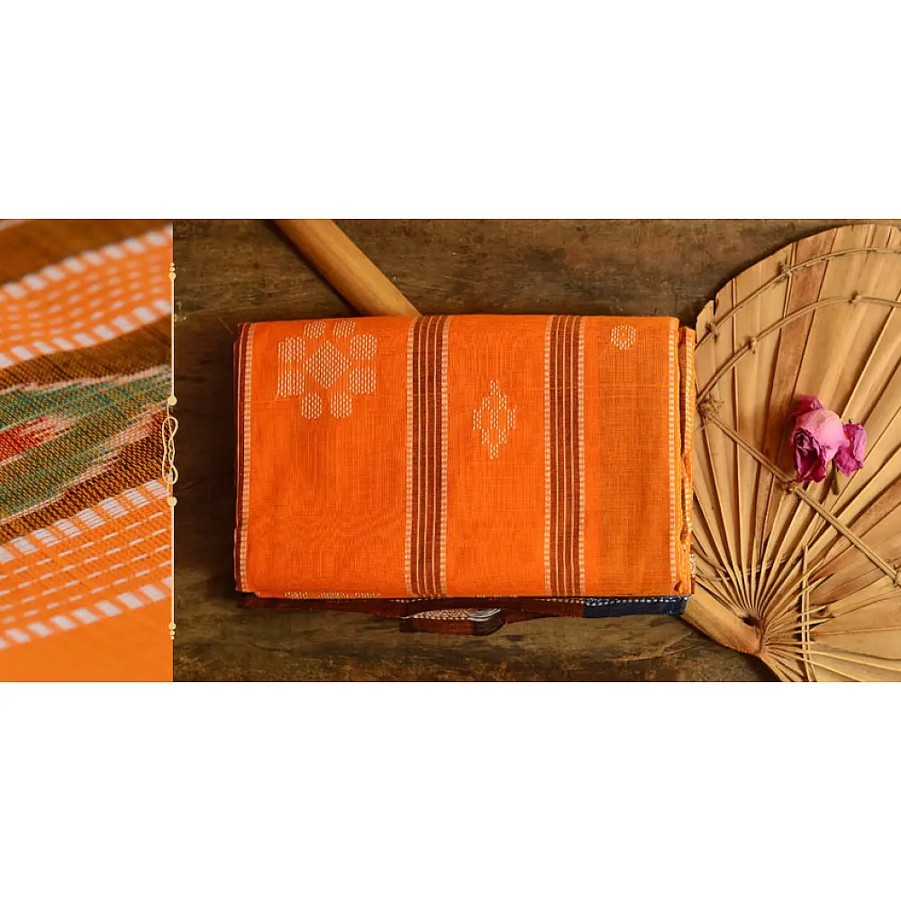 Cotton weaves ~ Ikat Saree { Haldi - 3 }